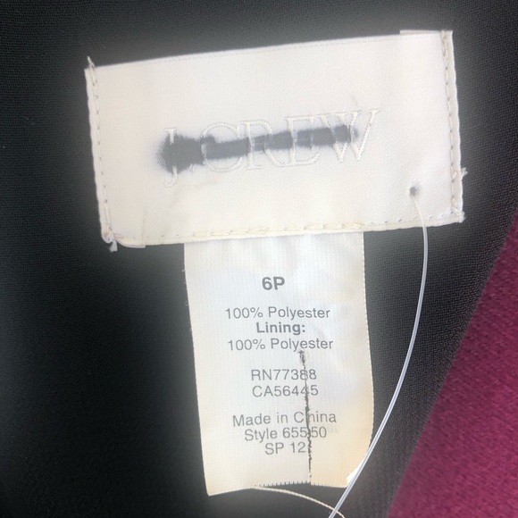 J Crew Special Occassion Black Satin Dress Sz 6P - Picture 3 of 8